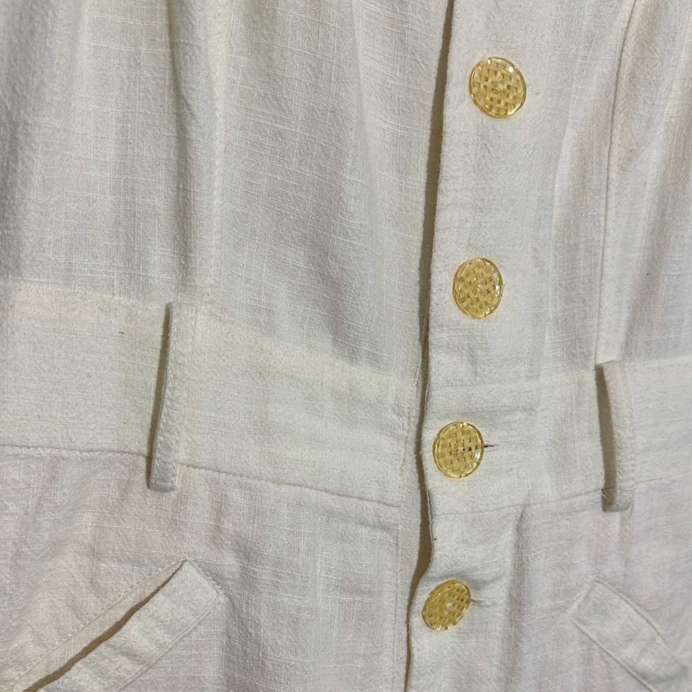 Chic Cream Button-Front Jumpsuit - image 4